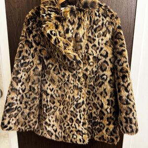 H&M Brown Faux Fur Jacket